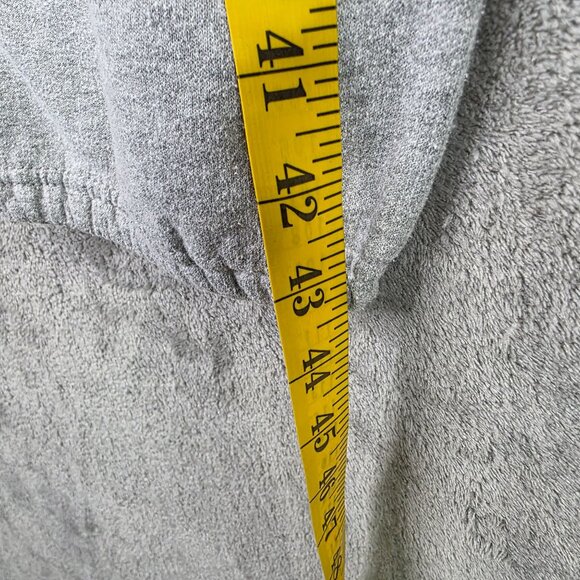 Mens Vintage Fruit of the Loom Fleece Gray Jogger Sweatpants Cotton Polyester XL - Picture 8 of 9